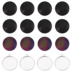 10Pcs 304 Stainless Steel Pendant Cabochon Settings&nbsp;DIY-TA0015-76B