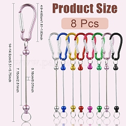 8Pcs 8 Styles Aluminum & Alloy Climbing Carabiners&nbsp;DIY-YW0010-37