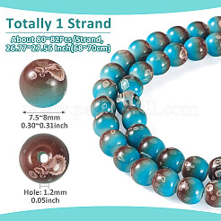 1 Strand Baking Paint Glass Beads Strands&nbsp;DGLA-TADJ0001-02D