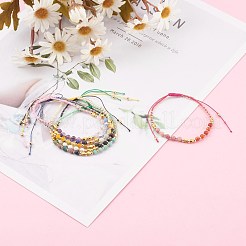 Adjustable Nylon Cord Braided Bead Bracelets&nbsp;BJEW-JB06024