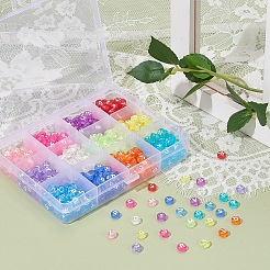 600Pcs 12 Colors Transparent Acrylic Beads&nbsp;TACR-YW0001-34