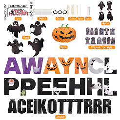 Halloween Decoration Paper Flag Banners&nbsp;DIY-WH0453-12B