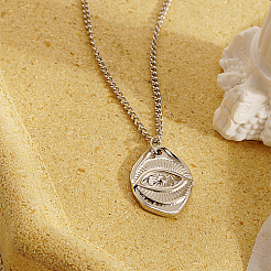 Non-Tarnish 304 Stainless Steel Pendant Necklaces&nbsp;QZ6999-4