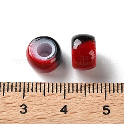 Spray Painted ABS Plastic European Beads&nbsp;KY-G033-02A-11