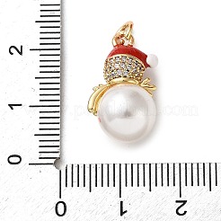 Brass Micro Pave Cubic Zirconia Pendants&nbsp;KK-I383-03G