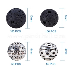 200PCS Natural Lava Rock Beads&nbsp;DIY-PH0014-01