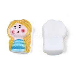 Spray Painted Opaque Resin Cabochons&nbsp;CRES-S302-82