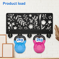 Wood & Iron Wall Mounted Hangers&nbsp;HJEW-WH0055-100