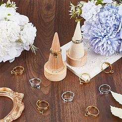 12Pcs 2 Colors Alloy Cuff Rings&nbsp;RJEW-SC0001-09