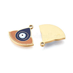 304 Stainless Steel & Enamel Evil Eye Pendants&nbsp;STAS-T073-16G