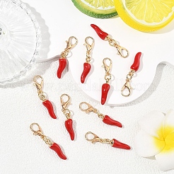 10Pcs Peppers Alloy Enamel Pendant Decorations&nbsp;HJEW-YW00270