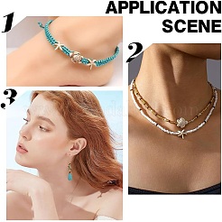 DIY Sea Aniaml Synthetic Turquoise  Alloy Earrings/Bracelets Making Kits&nbsp;DIY-AR0004-12