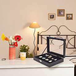 Rectangle PU Leather Badge Storage Presentation Boxes&nbsp;ODIS-WH0025-177