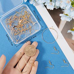 DIY Brass Wire Wrap Teardrop & Ring Dangle Earrings Making Kit&nbsp;DIY-BBC0001-94