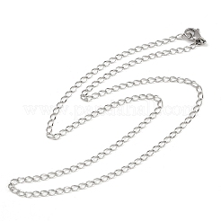 Tarnish Resistant 304 Stainless Steel Twisted Chain Necklaces&nbsp;STAS-O053-18P