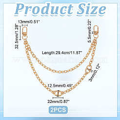 Navy Mesh Charm Alloy 2-Layer Bag Strap Chains&nbsp;AJEW-WH0348-337G