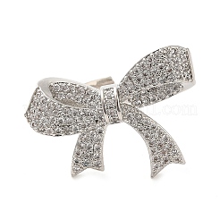 Brass Micro Pave Cubic Zirconia Cuff Rings&nbsp;RJEW-P102-02P