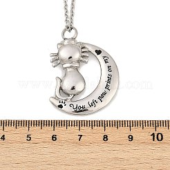 304 Stainless Steel Black Enamel Pet Urn Ashes Necklaces&nbsp;NJEW-K286-01A-P