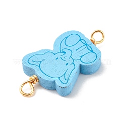Spray Painted Wood Connector Charms&nbsp;PALLOY-JF01427-12