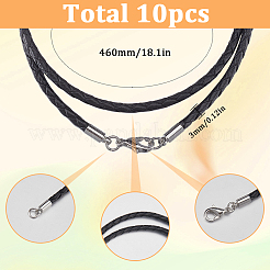 10Pcs Braided Leather Cords for Necklace Making&nbsp;NCOR-SC0001-01