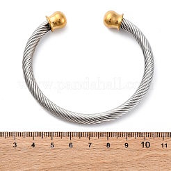 304 Stainless Steel Cuff Bangles&nbsp;BJEW-P310-17GP