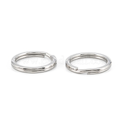 Non-Tarnish 304 Stainless Steel Split Key Ring Clasps&nbsp;STAS-A054-01A