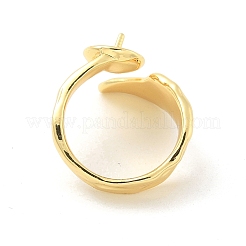 Brass Cup Peg Open Cuff Ring Settings&nbsp;KK-G518-03G