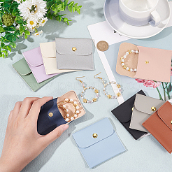 10Pcs 10 Colors PU Imitation Leather Jewelry Storage Bags&nbsp;ABAG-NB0001-94