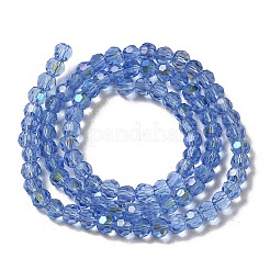 Electroplate Transparent Glass Beads Strands&nbsp;EGLA-A035-T4mm-L14