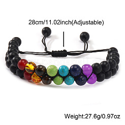 Chakra Round Glass Bead Braided Bracelets&nbsp;ZS1375