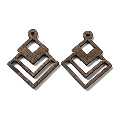 Walnut Wood Hollow Pendants&nbsp;WOOD-G018-09-1