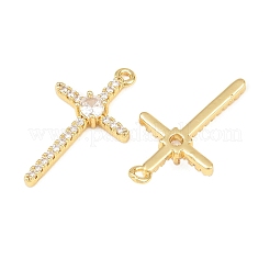 Brass Micro Pave Cubic Zirconia Pendants&nbsp;KK-C162-102A-G