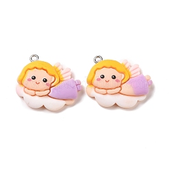 Opaque Resin Pendants&nbsp;RESI-G032-H04