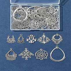 36Pcs 9 Styles Tibetan Style Alloy Chandelier Components Links&nbsp;TIBE-FS0003-24