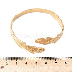 Leaf 304 Stainless Steel Cuff Bangles for Women&nbsp;BJEW-U032-09G