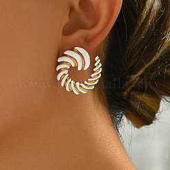 201 Stainless Steel Enamel Vortex Spiral Stud Earrings&nbsp;LD7600-2