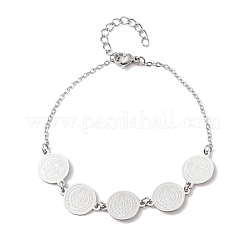 Religion 304 Stainless Steel Link Bracelets for Women&nbsp;BJEW-F524-03P