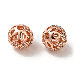 Rack Plating Brass Pave Cubic Zirconia Beads&nbsp;KK-M285-32C
