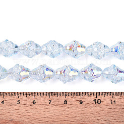 Electroplate Transparent Glass Beads Strands&nbsp;EGLA-N020-03G