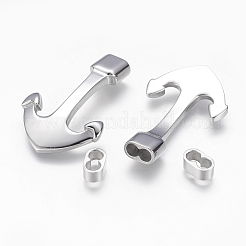 Non-Tarnish 304 Stainless Steel Leather Cord Clasps&nbsp;STAS-G144-10P