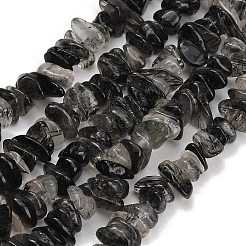 Natural Tourmalinated Quartz Beads Strands&nbsp;GG-CBAC61B-C05-01