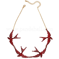 Alloy Enamel Link Chain Necklaces&nbsp;WG1FAB4-01