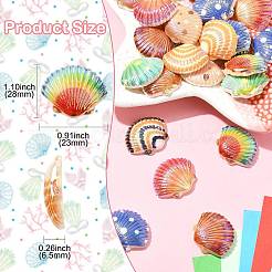 40Pcs 8 Colors Opaque Resin Cabochons&nbsp;RESI-CJ0004-35