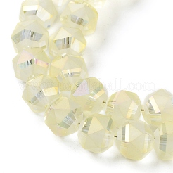 Electroplate Transparent Glass Beads Strands&nbsp;EGLA-I018-FR02