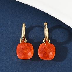 304 Stainless Steel Glass Hoop Earrings&nbsp;EJEW-Z089-30G
