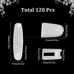 120pcs Badge Strap Clip Key Chain Connector Plastic Keychain Clip for Card Holder&nbsp;FIND-SC0007-07