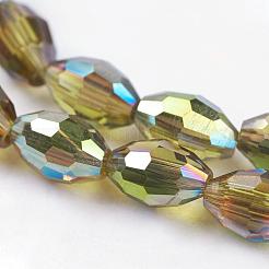 Electroplate Glass Beads Strands&nbsp;EGLA-J013-4x6mm-H29