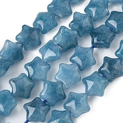 Dyed Natural Malaysia Jade Star Beads Strands&nbsp;G-Z080-A01-04