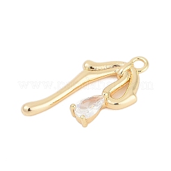 Brass Micro Pave Cubic Zirconia Pendants&nbsp;LS-ZIRC-P122-05C-G01