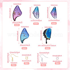 DIY Butterfly Wing Drop Earring Making Kit&nbsp;DIY-FW0001-20
